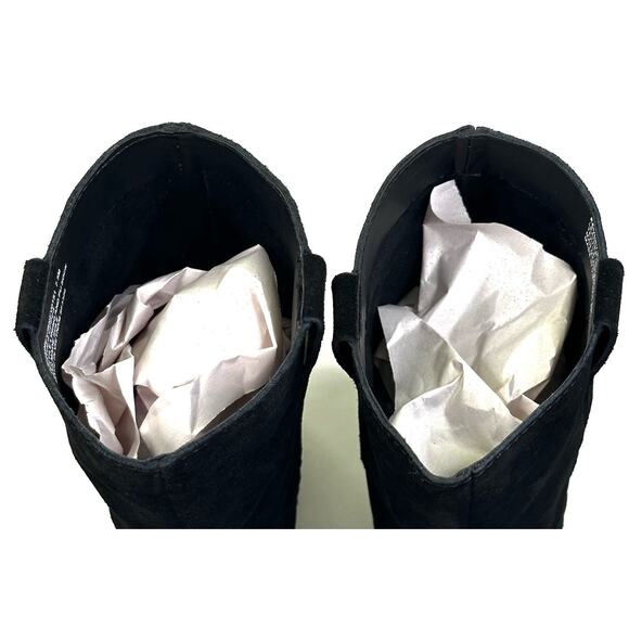 Steve Madden Romney Black Suede Pull On Booties Womens Size 7.5M New $160 - Picture 11 of 14